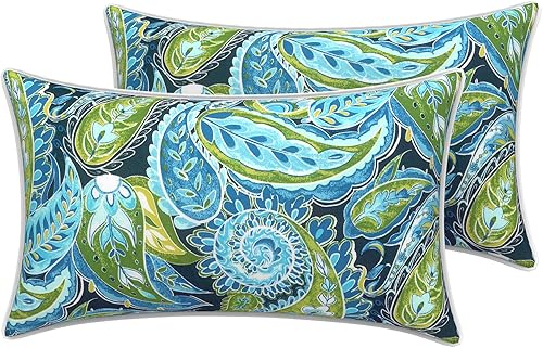 Miniatura 174 de LVTXIII - Juego de fundas para cojines de sofá, patio o sillón de exteriores, cuadradas y decorativas, 2 unidades de 16" x 16", sin relleno