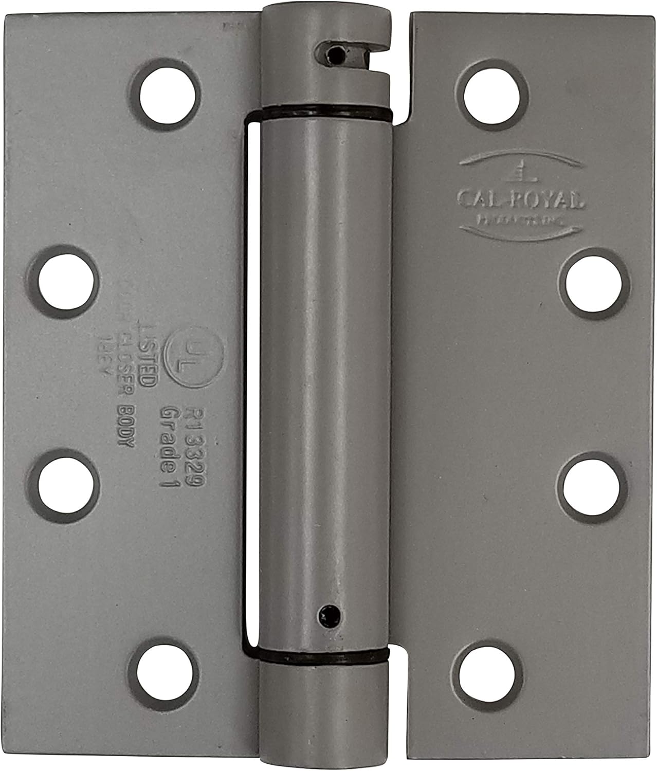 Hinge Outlet Self Closing Spring Hinge - 4.5 Inches x 4 Inches Square - Primed for Painting - Spring Loaded for Doors - 2 Pack