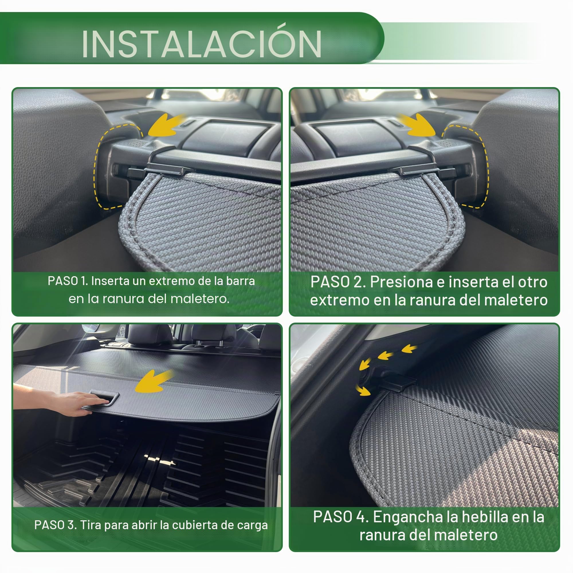 Motoforti Cubierta Retráctil Para Maletero Para Mercedes Clase B W246 11-18 | Color Negro Brillante, Material Aleación De Aluminio Y Lona, Tamaño 124 Cm Y 118 Cm, Para B180 B200 B260