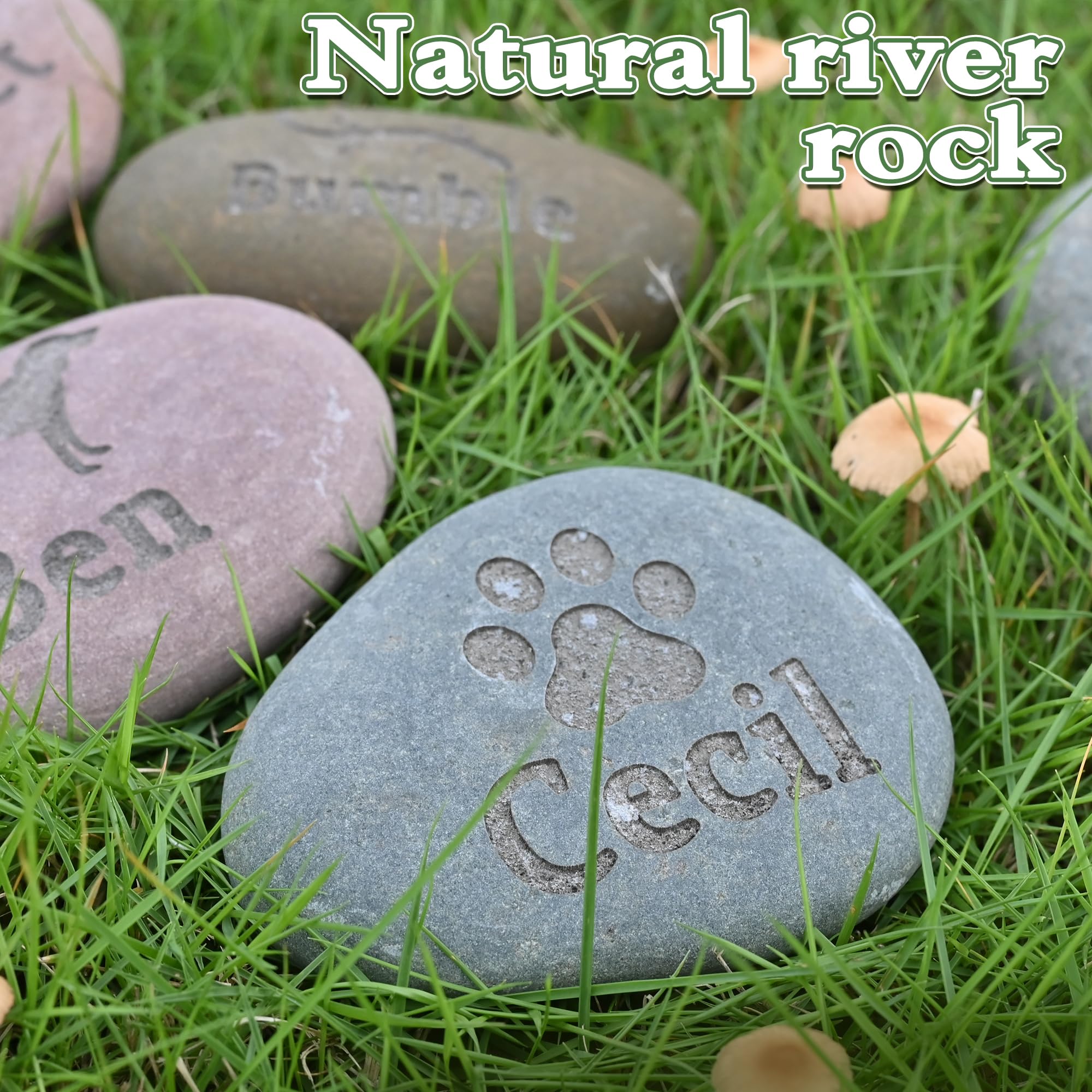 Eremovd Cat Memorial Stone River Rock | Cat Lover Gift | Cat Memorial | Cat Headstone | Cat Keepsake | Cat Remembrance Gift | Bereavement Gift for Loss of Cat