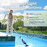 VIVOHOME 4200LPH Swimming Pool Vacuum Cleaner with Length Adjustable Handle Rechargeable with Running Time Up to 60 Minutes Ideal for In-Ground Pools, Spas, and Hot Tubs - 3