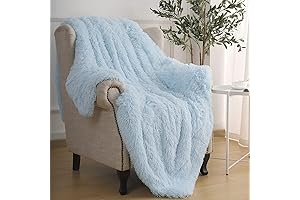 BENRON Light Blue Sherpa Blanket - Luxurious Comfort at Your Fingertips