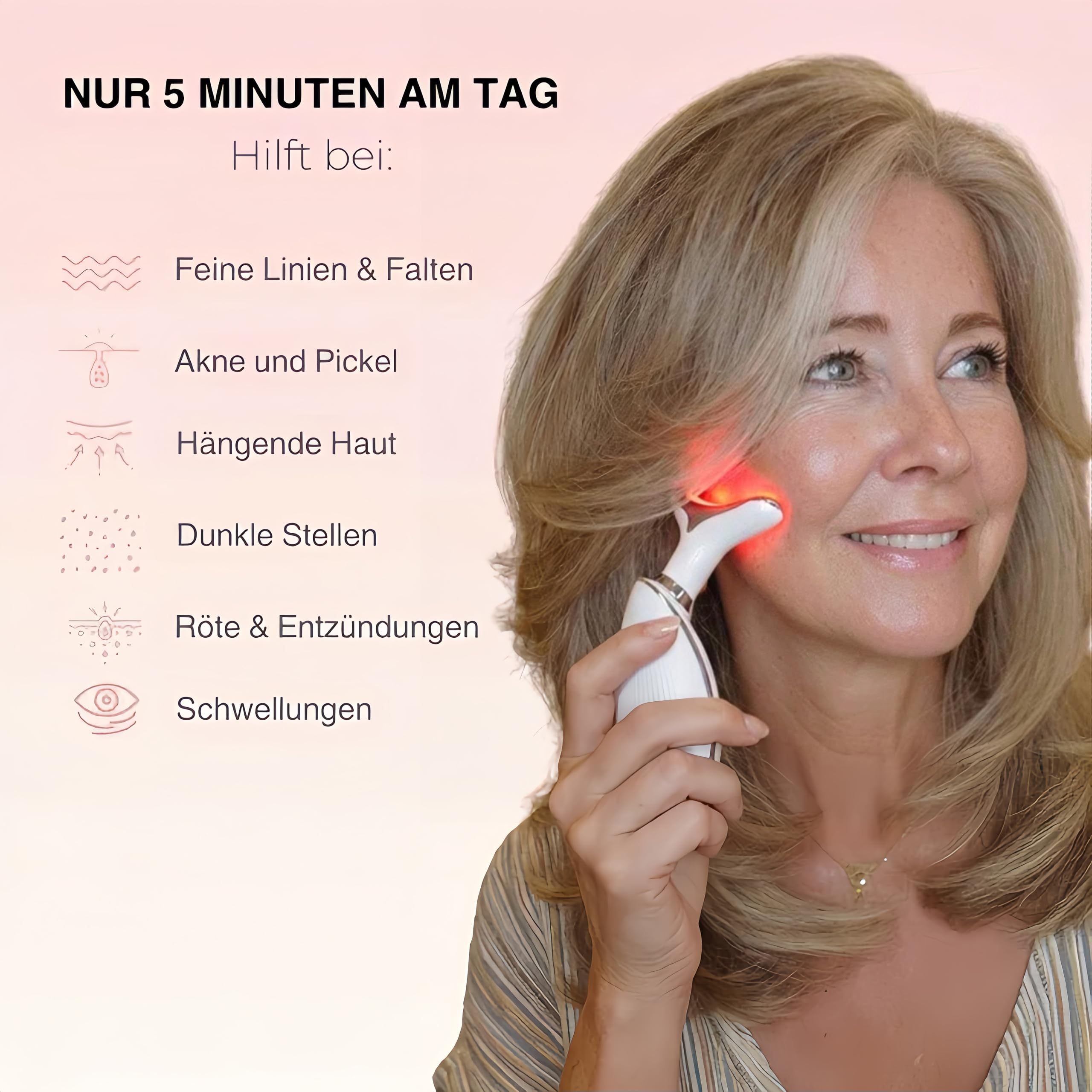 Oreni Sculptura Gesichtsmassagegerät, V-Shape Massagegerät mit Wärmefunktion, Lifting & Gesichtsstraffung, Gua Sha Gerät für Hautpflege, Gesichtspflege, Anti-Aging, Faltenreduktion