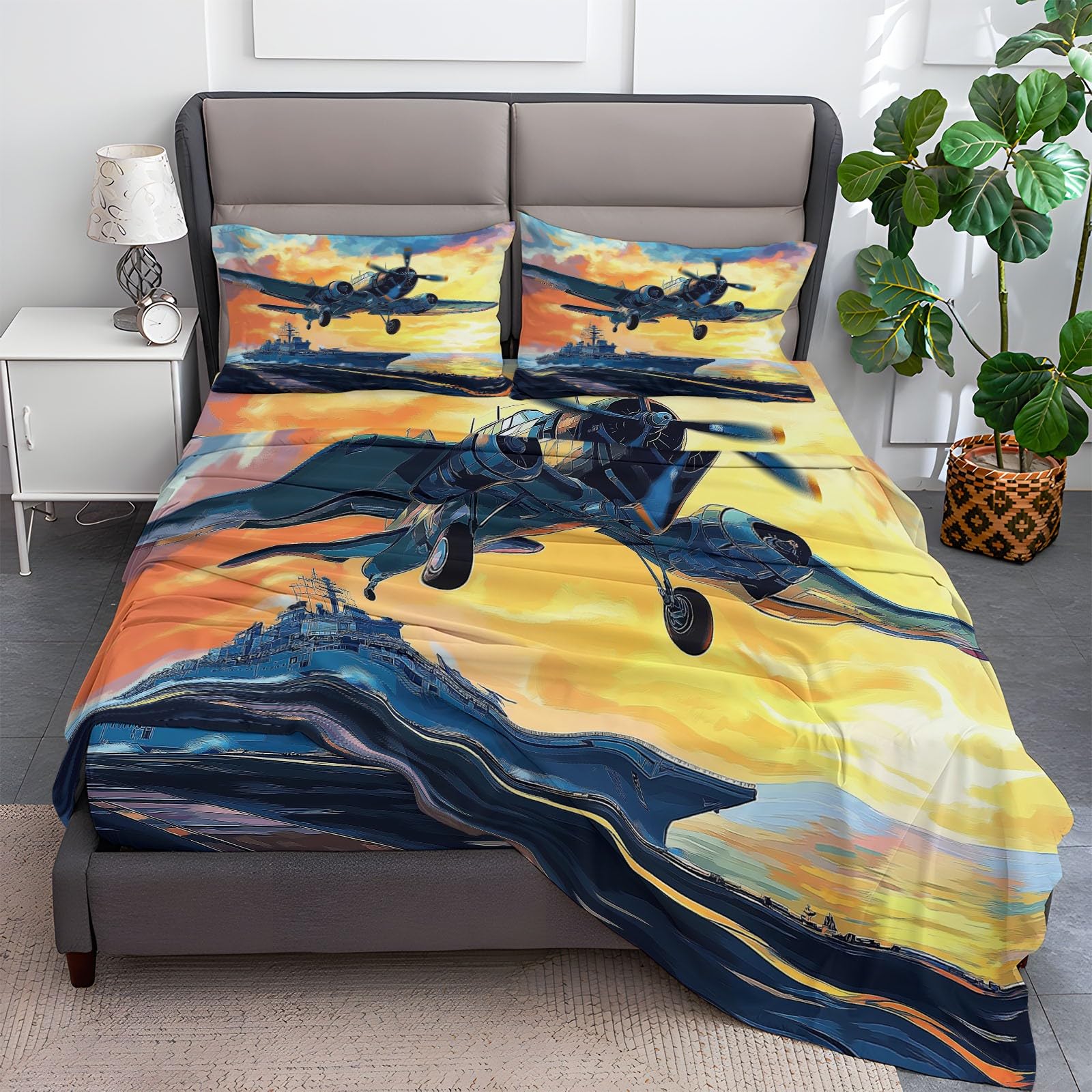 Fitted Sheet Twin Size Bedding Set for Kids Girls Women Men Room Decor, Soft Microfiber & Deep Pocket & Wrinkle Free Oil Painting Fighter Bedding Sheets, Colorful