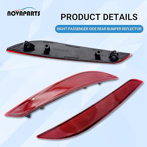 Miniatura 4 de Reflector de parachoques trasero del lado del pasajero derecho para Chevy Cruze 2016 2017 2018 2019 84037297 GM1185116 23379298