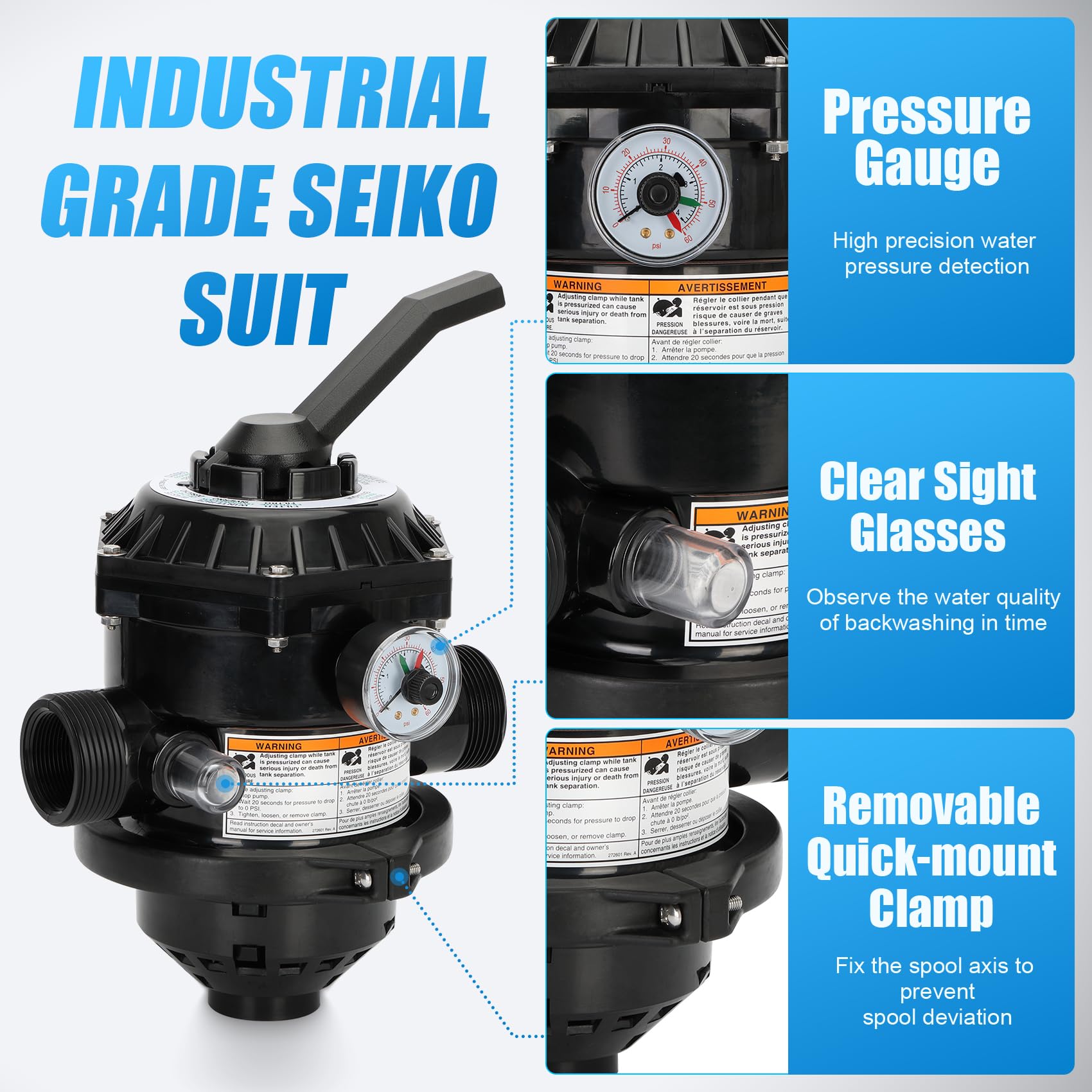 ブロリー UM1-63 Amazon.com: 262506 1-1/2-Inch 6-Way Clamp Style Valve