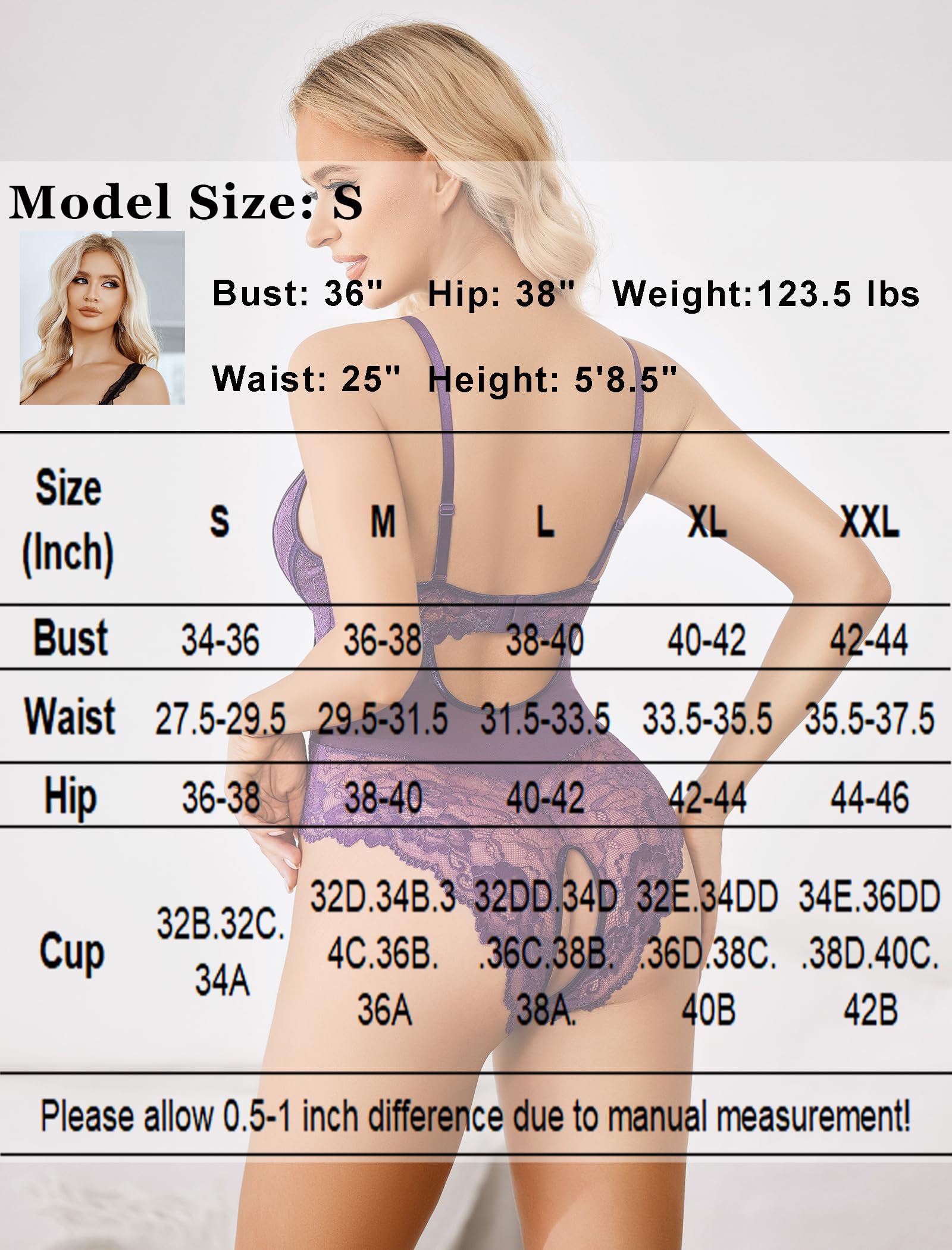 Avidlove Lingerie for Women Lace Bodysuit V Neck Body Suits One Piece Floral Teddy Lingeries Sexy Mesh Top Wireless Babydoll: XX-Large Navy Blue