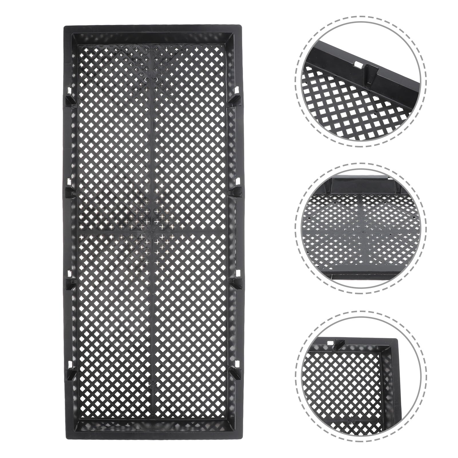 VALICLUD Plateau de Germination Lot de 3 pour Plantes en Plastique Noir | Plaque de Pépinière Rectangulaire, Usage Maison, Transport Pratique, Aide à Conserver Chaleur et Humidité