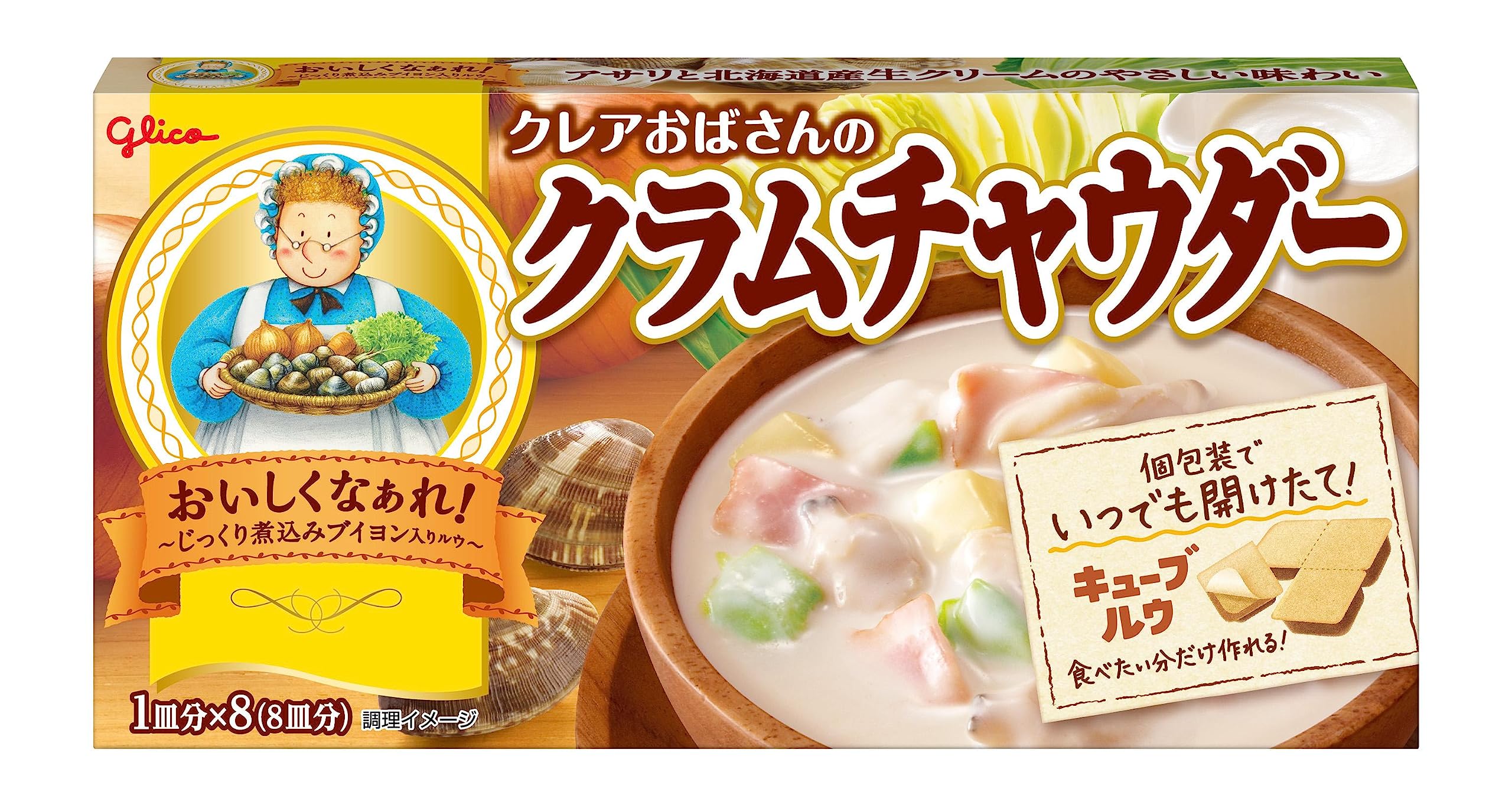 Amazon.co.jp: Glico Aunt Claire Clam Chowder, 5.9 oz (140 g) x 5