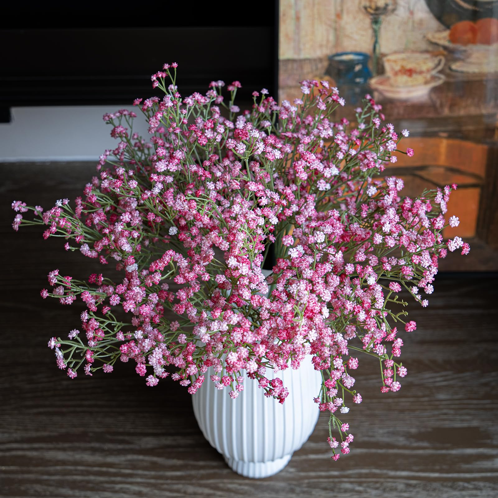 Gypsophile artificiel pour mariage et décoration de table de bureau ou jardin