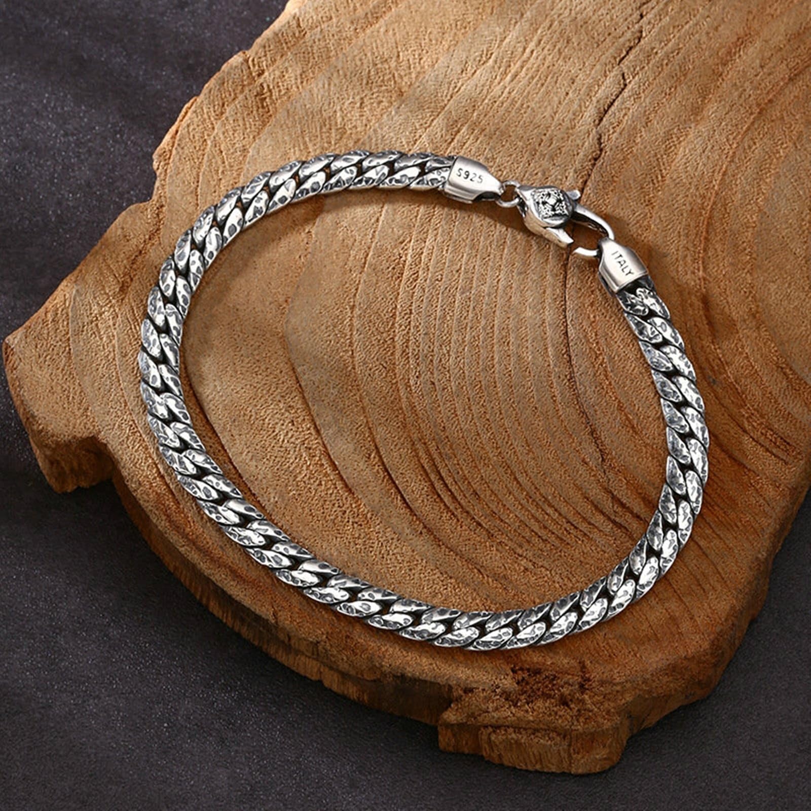 Armband Sterling Silber 925er Herren Panzerkette Armband