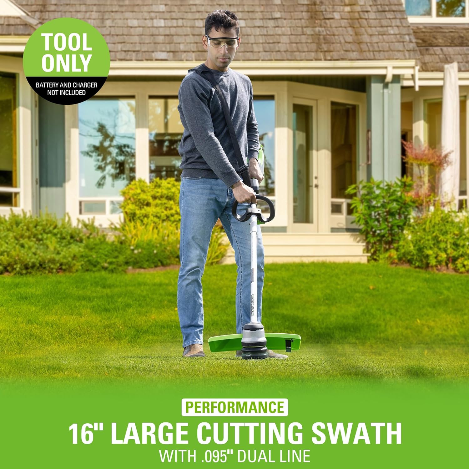 Greenworks 80V 16-Inch Brushless String Trimmer (Gen 2), Battery and Charger Not Included - Image 3