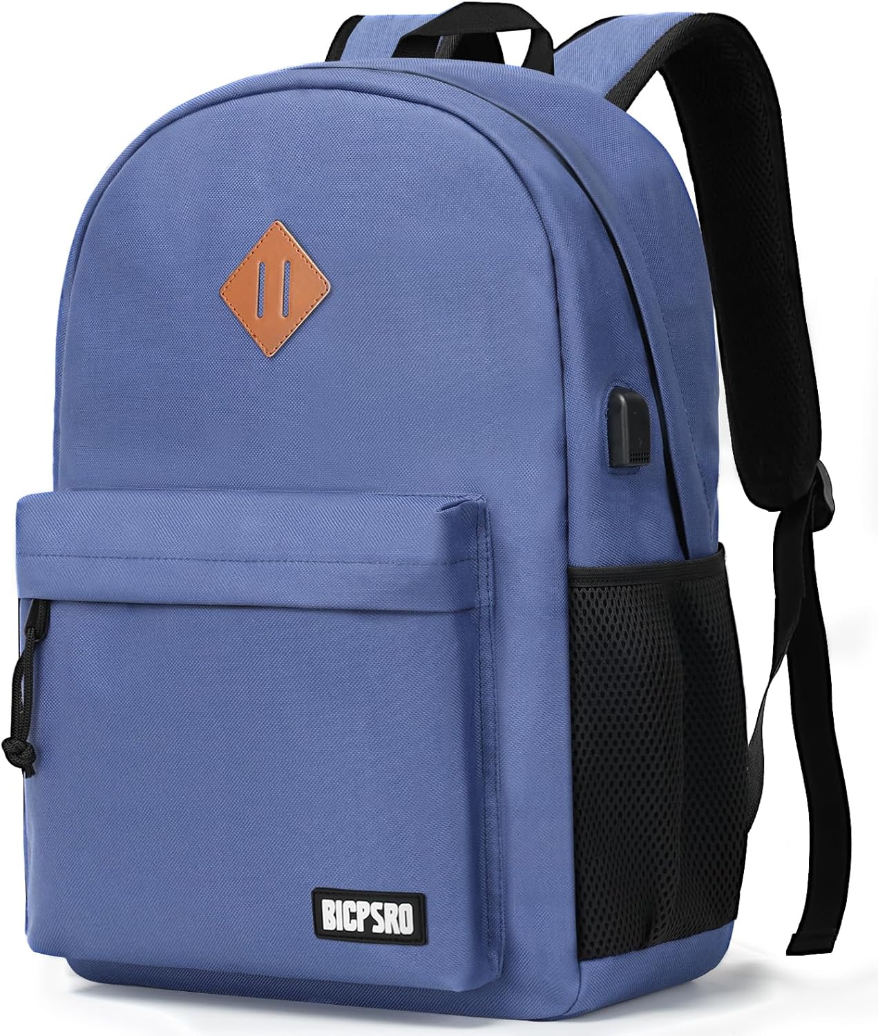 Backpack for Women Men, Lightweight School Backpack for Girls Boys Teens, 17.3 Inch Laptop Daily Use back pack with USB Charger, College High School Bookbag mochilas para hombres, Black