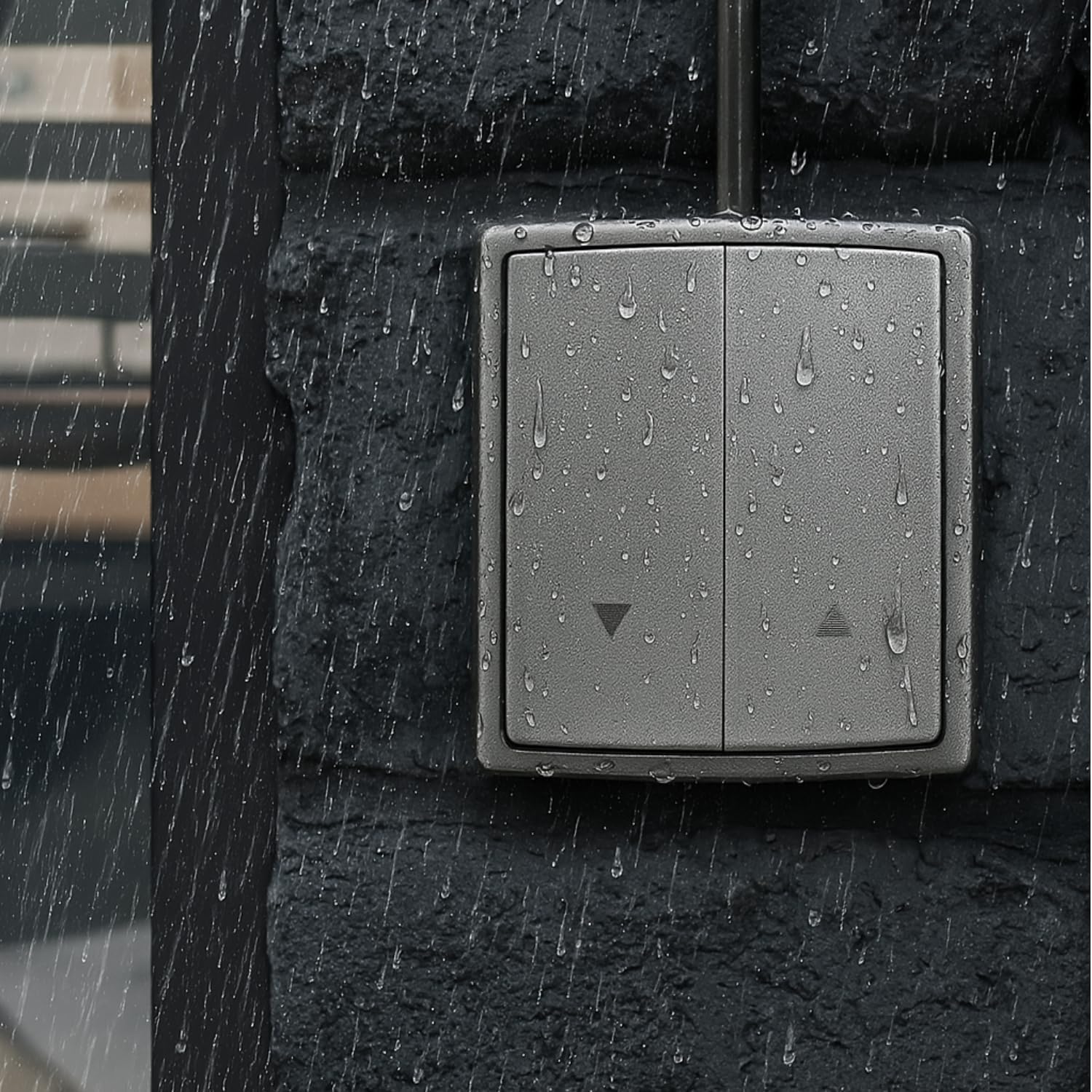 Interruttore Tapparelle Elettriche IP55 - Pulsante Su/Giù, Grigio Grafite, Montaggio Superficie - Foto 9