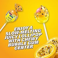 Vista 5 de PALETA RELLENA DE CHICLE BON BON BUM COLOMBINA, SABOR A MARACUYá, 24