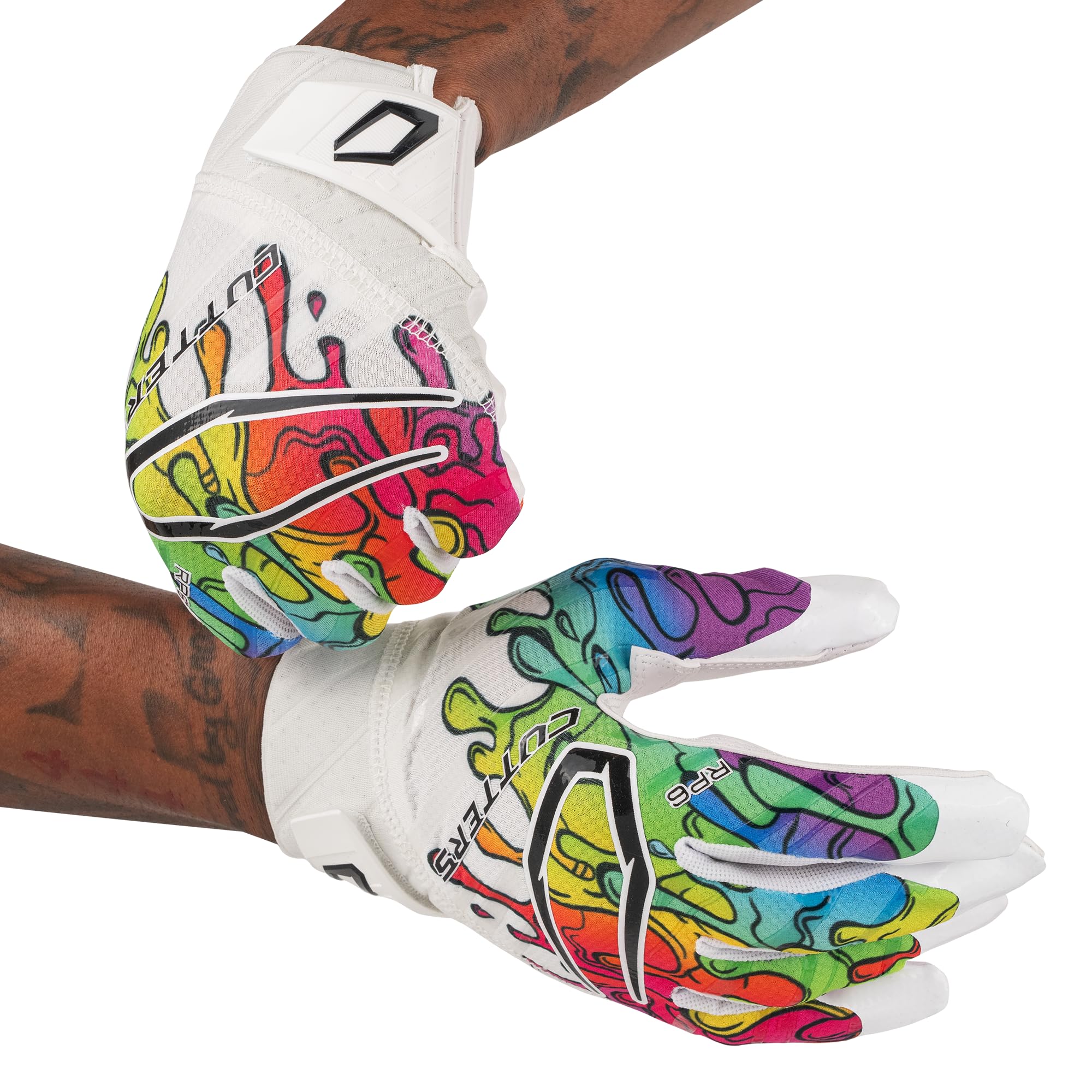 Cutters Rev Pro - Guanti da calcio da uomo, aderenti, ultra aderenti, per adulti, 1 paio