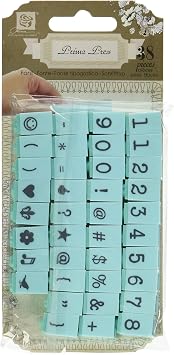 Prima Marketing Prima Press Alphabet Stamp Set, 0.25-Inch, Characters No.4
