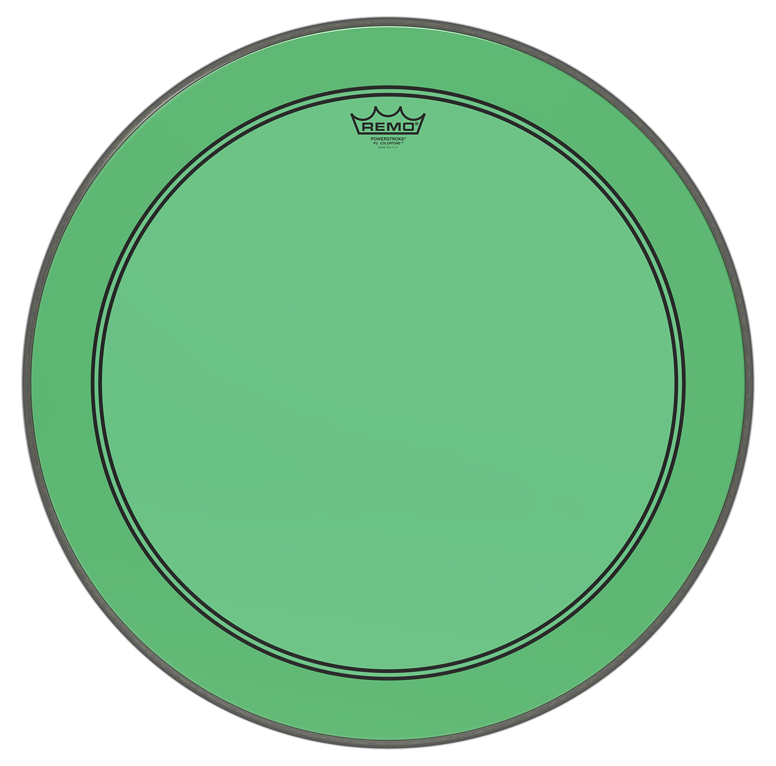 Remo Drumhead Colortone Powerstroke 3 Clear Green – 24″ – P3-1324-CT-GN