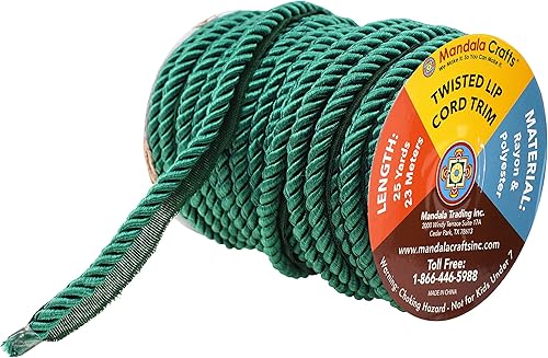 Miniatura 2 de Mandala Crafts The Yard - Cordón de labio retorcido para almohadas de costura, tapicería, borde de costura