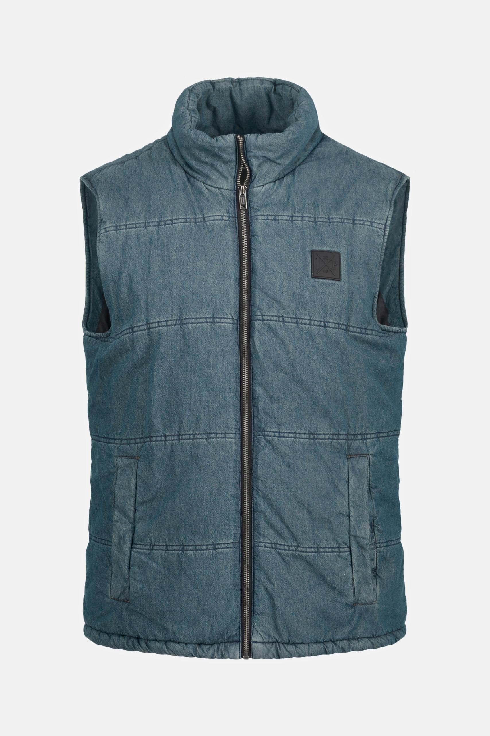 JP 1880 Herren große Größen Übergrößen Menswear L-8XL Weste, Denim, Jeans-Look, Warmfutter, Stehkragen 818342