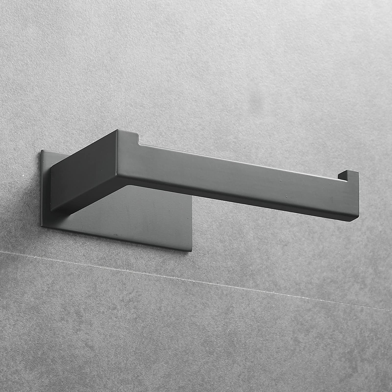 BA156SET-3B BA156SET-3B - Set di accessori da bagno autoadesivi, in acciaio inox, con anello porta asciugamani, porta carta igienica, ganci per accappatoio, finitura nera, 3 pezzi Beelee