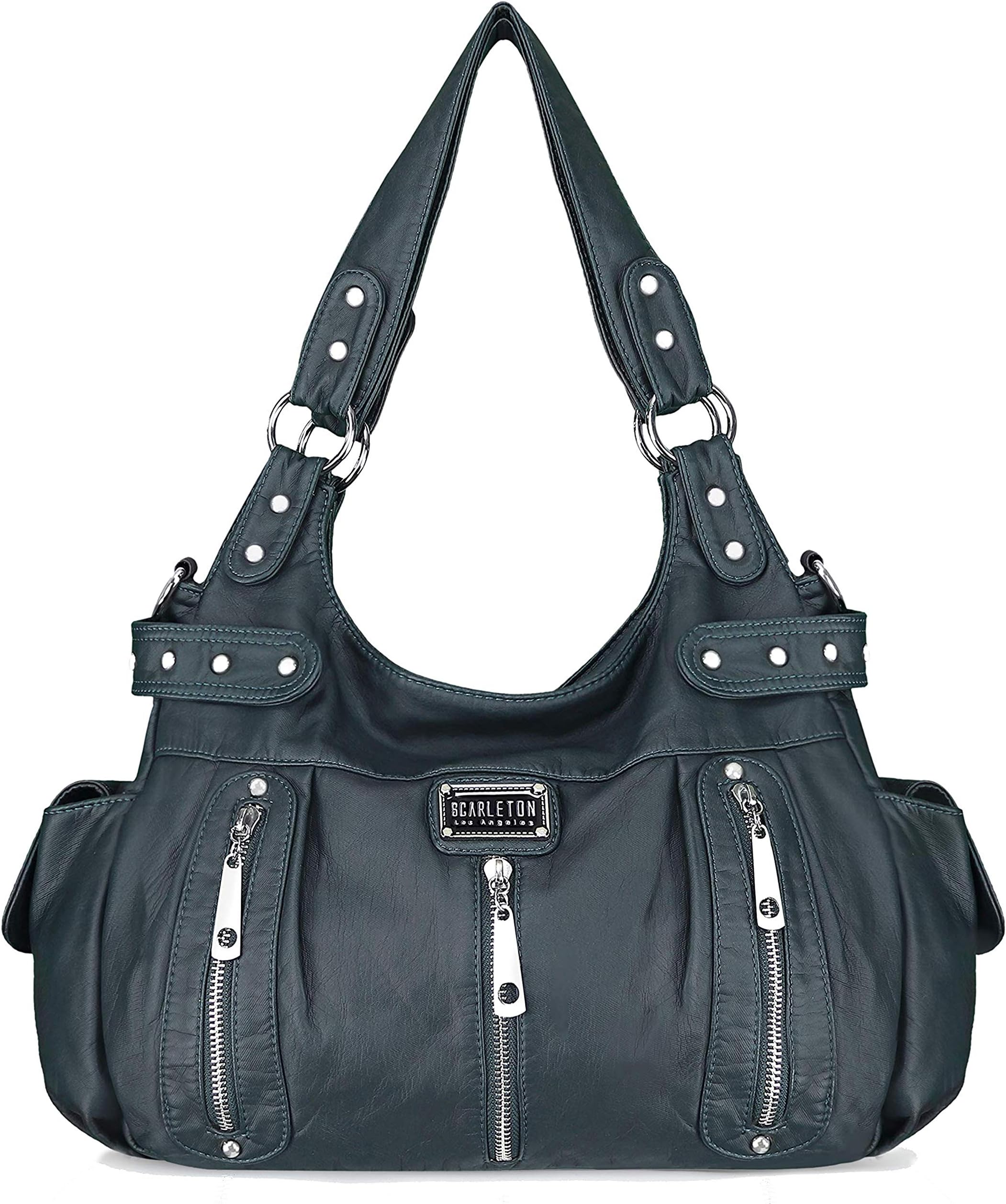 ScarletonPurses for Women Large Hobo Bags Washed Vegan Leather Shoulder Bag Satchel Tote Top Handle Handbags, H1292