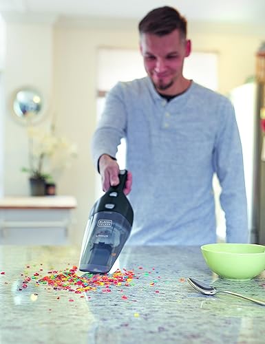 Miniatura 5 de BLACK+DECKER NSVA315J-QW NSVA315J-QW-Aspirador de Mano 10,8V 1,5Ah 4en1 con Base para tapicería, suelos y mango. Cargador tipo Jack, Antracita