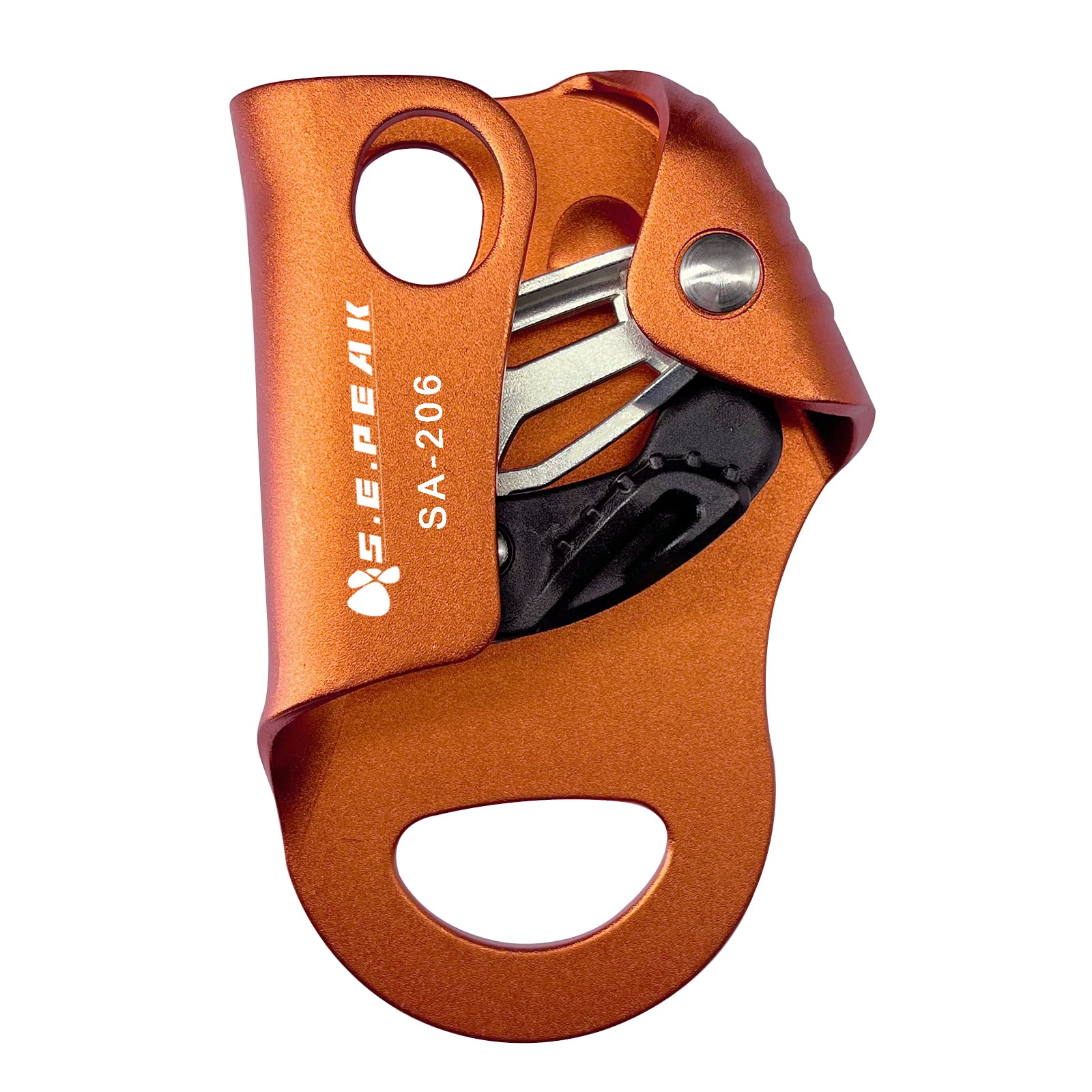 S.E.PEAKCE Chest Ascender, 100kgs Strong Climbing Rappelling Gear Equipment for Rock Climbing, Tree Arborist, Climbing Rescue Caving, Mountaineering, 8~13MM Rope, 4kN, Orange
