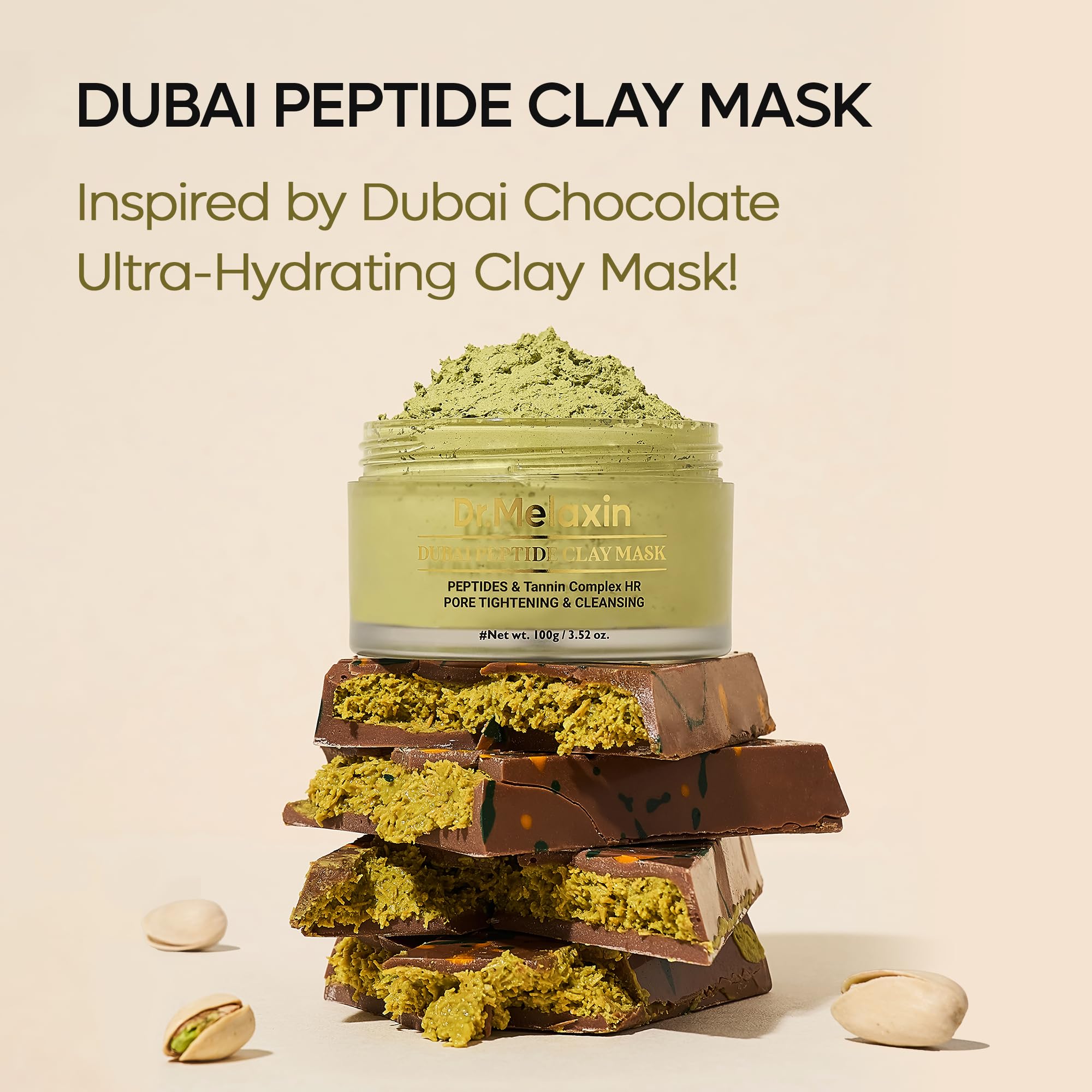Amazon.com : Dr.Melaxin DUBAI PEPTIDE CLAY MASK Moisture-Rich