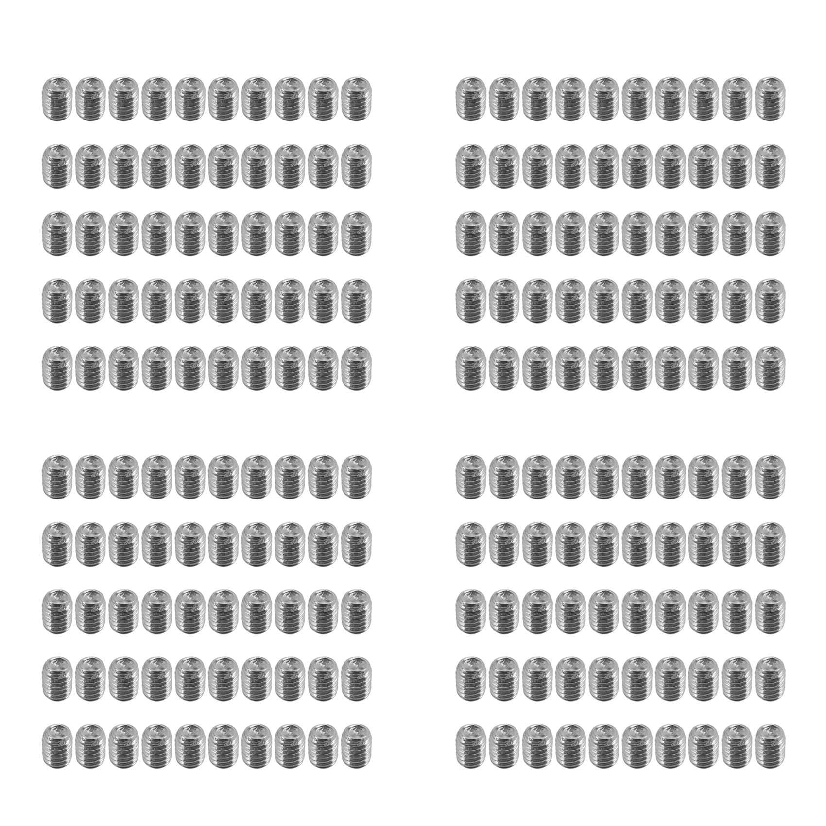 Jnchdghwa Silver Tone 200Pcs M2.5 X 3Mm Stainless Steel Hex Socket Set Grub Screws Headless Cup Point