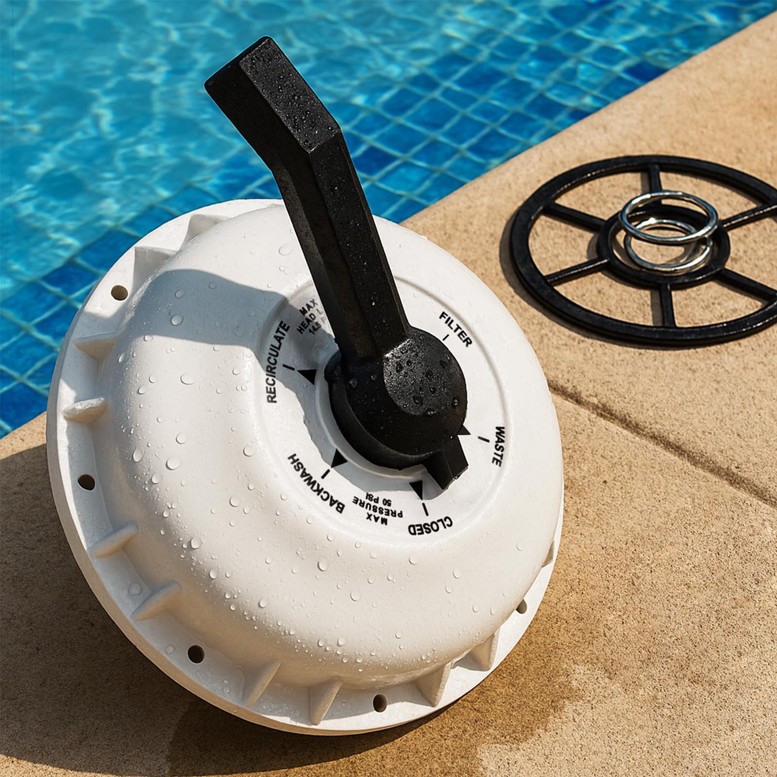 Ventil-Oberbaugruppe Mit Druckfeder & Dichtung – Ersatzteil Für Pentair Pool/Spa High Flow 5,1 Cm Ventil (passt Auf 261142, 261049, 261050)