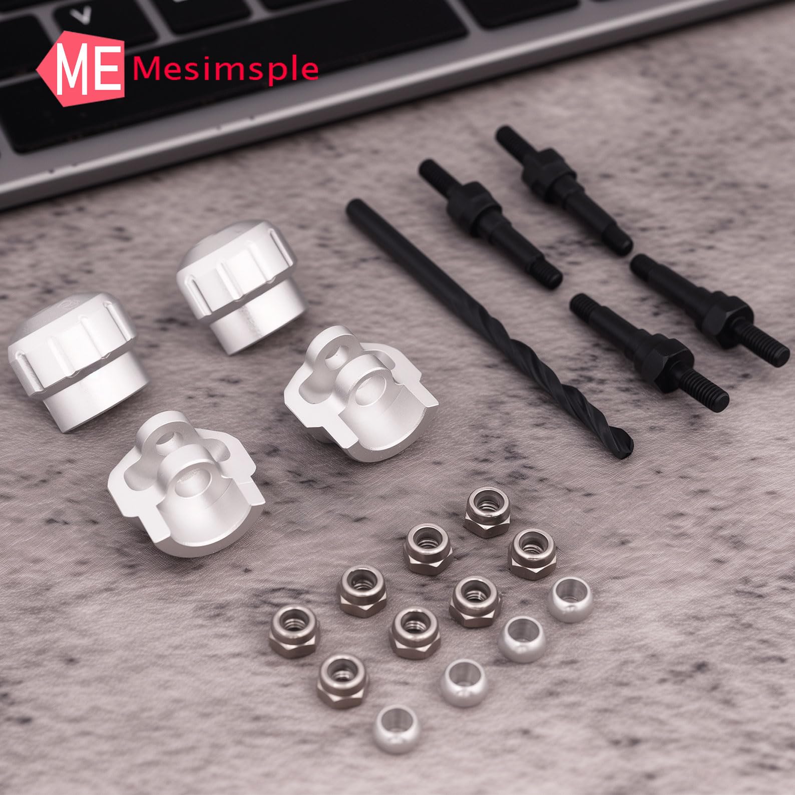 Mesimsple Alum Shock Standoff Cap Protector 6S for Arrma 1/7 Felony Infraction Fireteam Mojave 6s 1/8 Typhon Outcast Kraton Notorious 6s blx Series Upgrades Part Silver