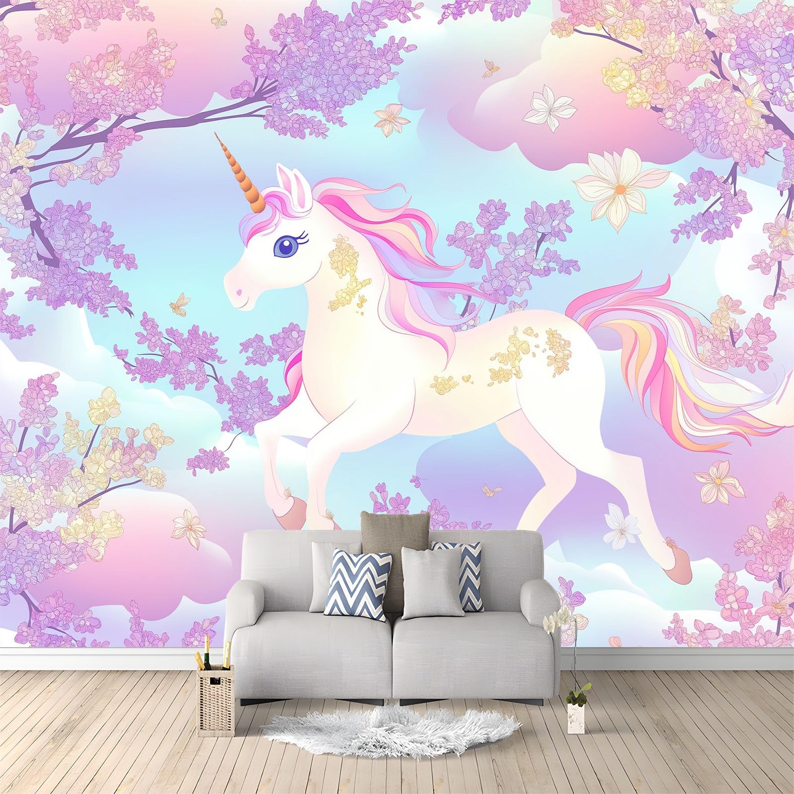 Papel pintado no tejido acuarela, ideal para dormitorio, salón, pasillo, TV, fondo, decoración de pared, 300 x 210 cm