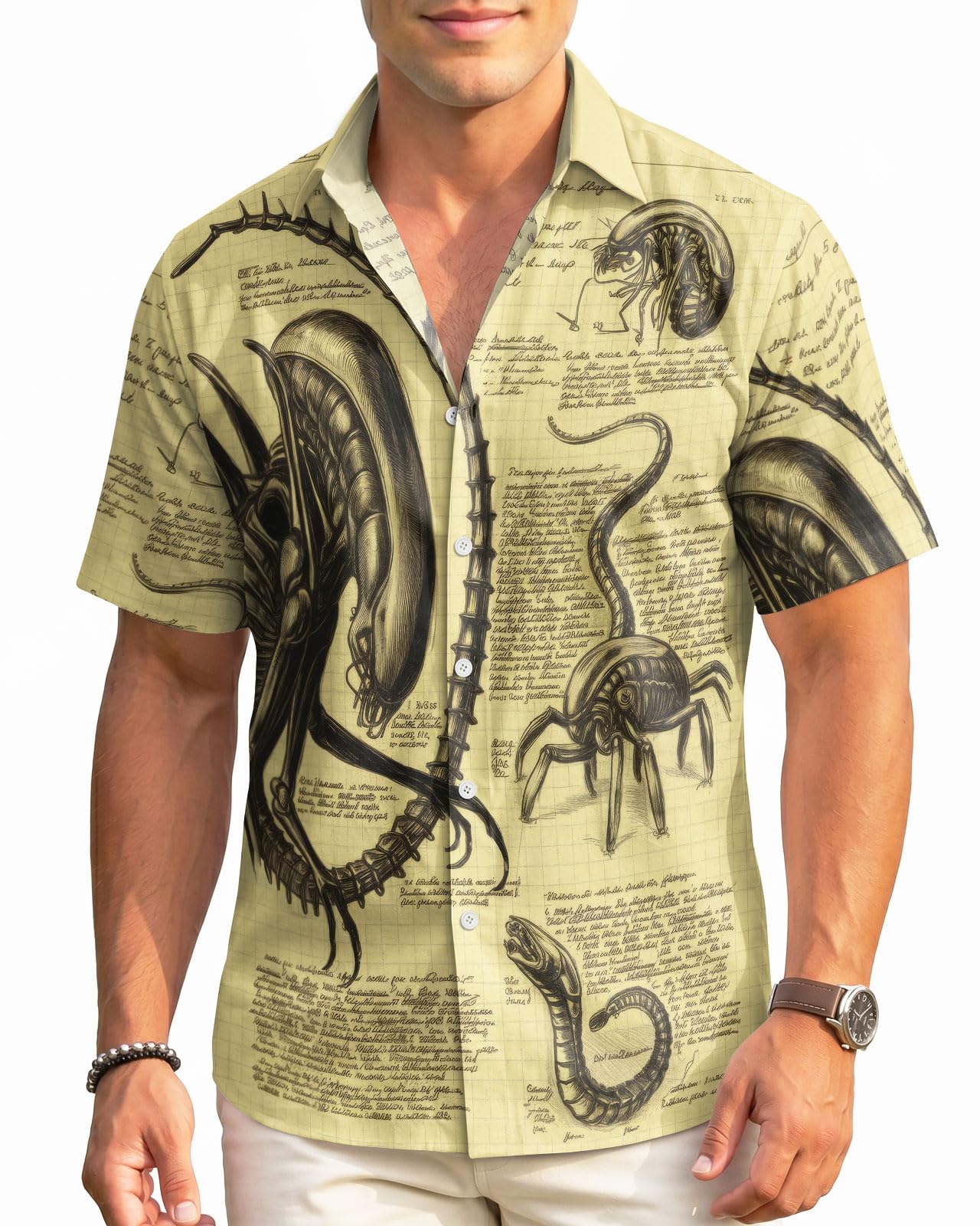 99TIMORO Movie Characters Hawaiian Shirt for Men Short Sleeve Top