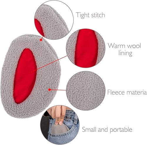 Miniatura 2 de Whaline 3 pares de orejeras sin banda, unisex, para invierno y exteriores