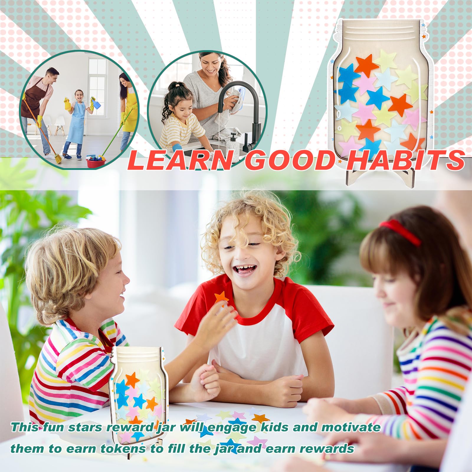 Behavior Chart For Classroom Magnetic Stars Reward Jar - Personalized ...
