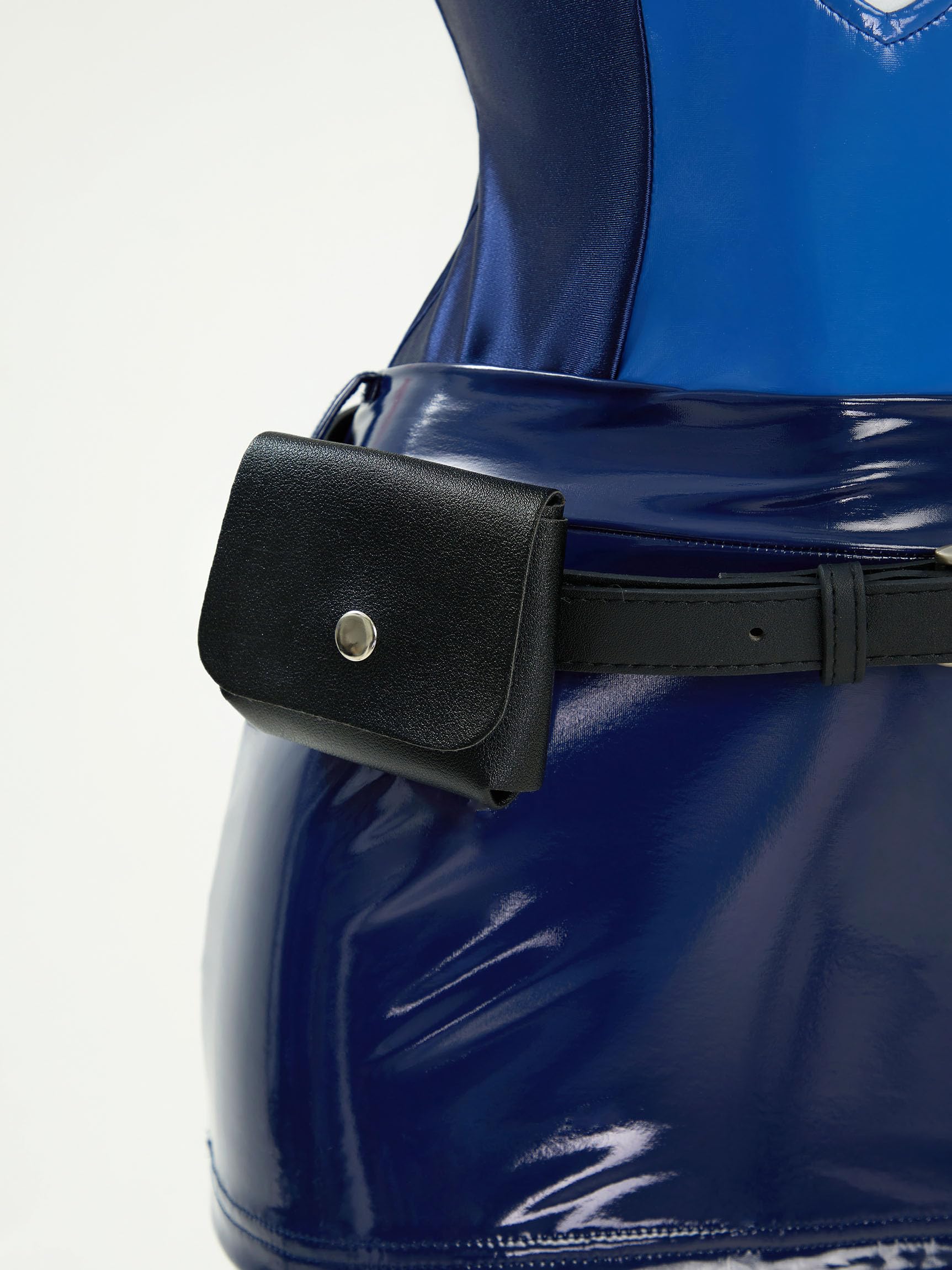 Mobbunny Women Cartoon Derivative Sexy Bunny Costume Halloween Bodycon Tube Top Romper and Skirt with Headband Stockings: Large Blue