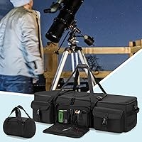 Vista 7 de Funda de transporte para telescopio grande, bolsa de viaje para telescopio de almohadilla suave, compatible con telescopio Celestron, bolsa