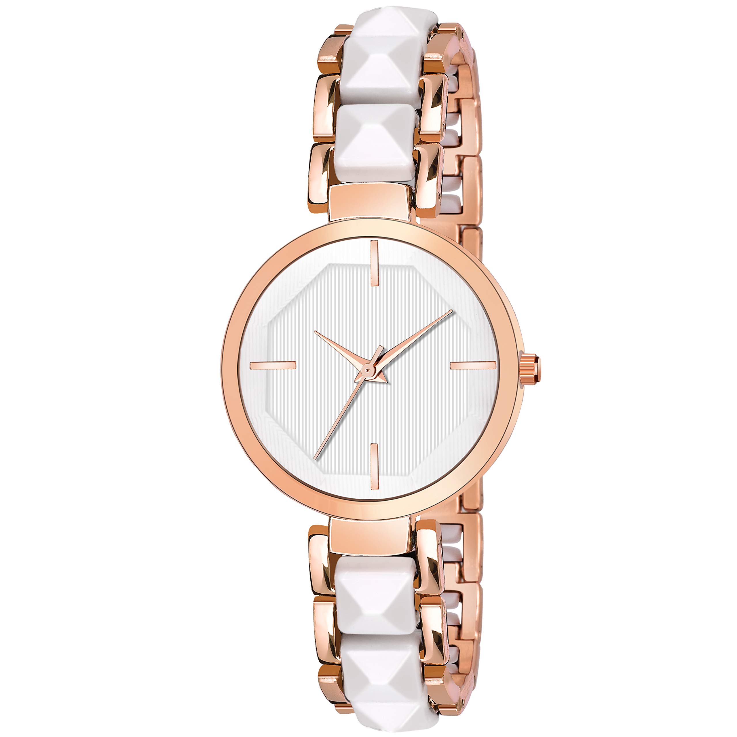 The Shopoholic Analogue White Dial Crystal Cut Glass Pyramid Shape Belt Watch for Girls & Womens (B08VDYHHSY) Amazon Price History, Amazon Price Tracker