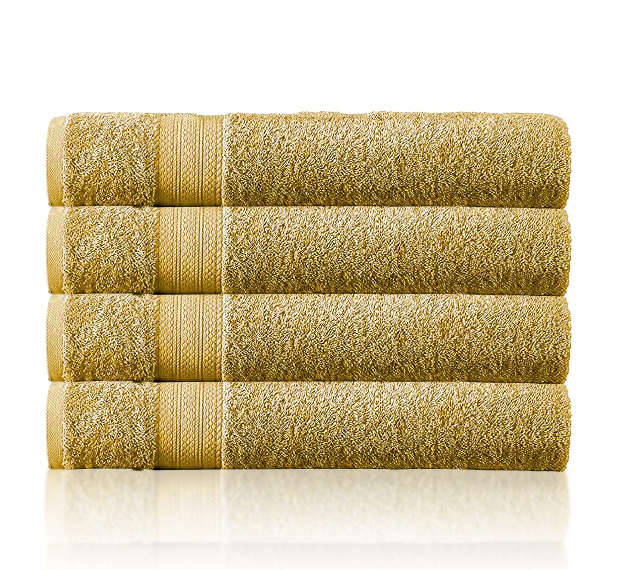 TT ThreadTrade Premium 4 PCs Bath Towels Bath Sheets-Soft and Absorbent 100% Egyptian Combed Cotton 4 Large Bath Bath Sheets (90x170 cm) 500 GSM
