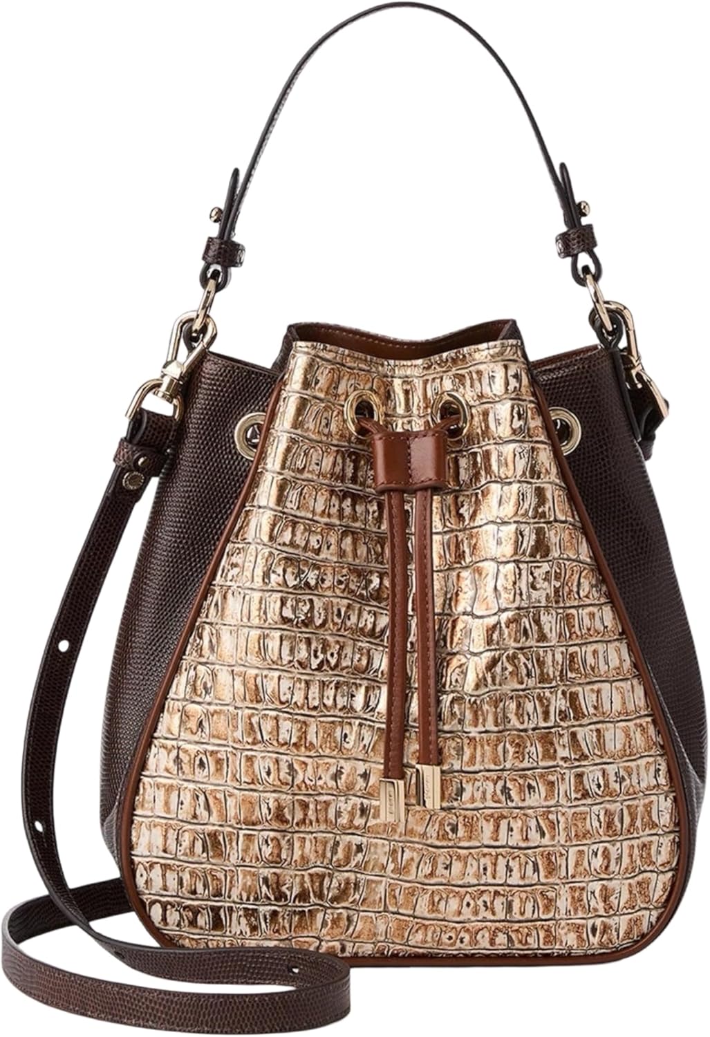 BRAHMIN Melinda Bucket Bag Ganache