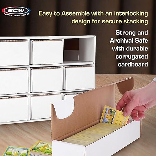 Miniatura 5 de BCW Unidad de almacenamiento de casa de tarjetas con 12 cajas de 800 unidades | Capacidad para hasta 9600 tarjetas | Organizador para tarjetas