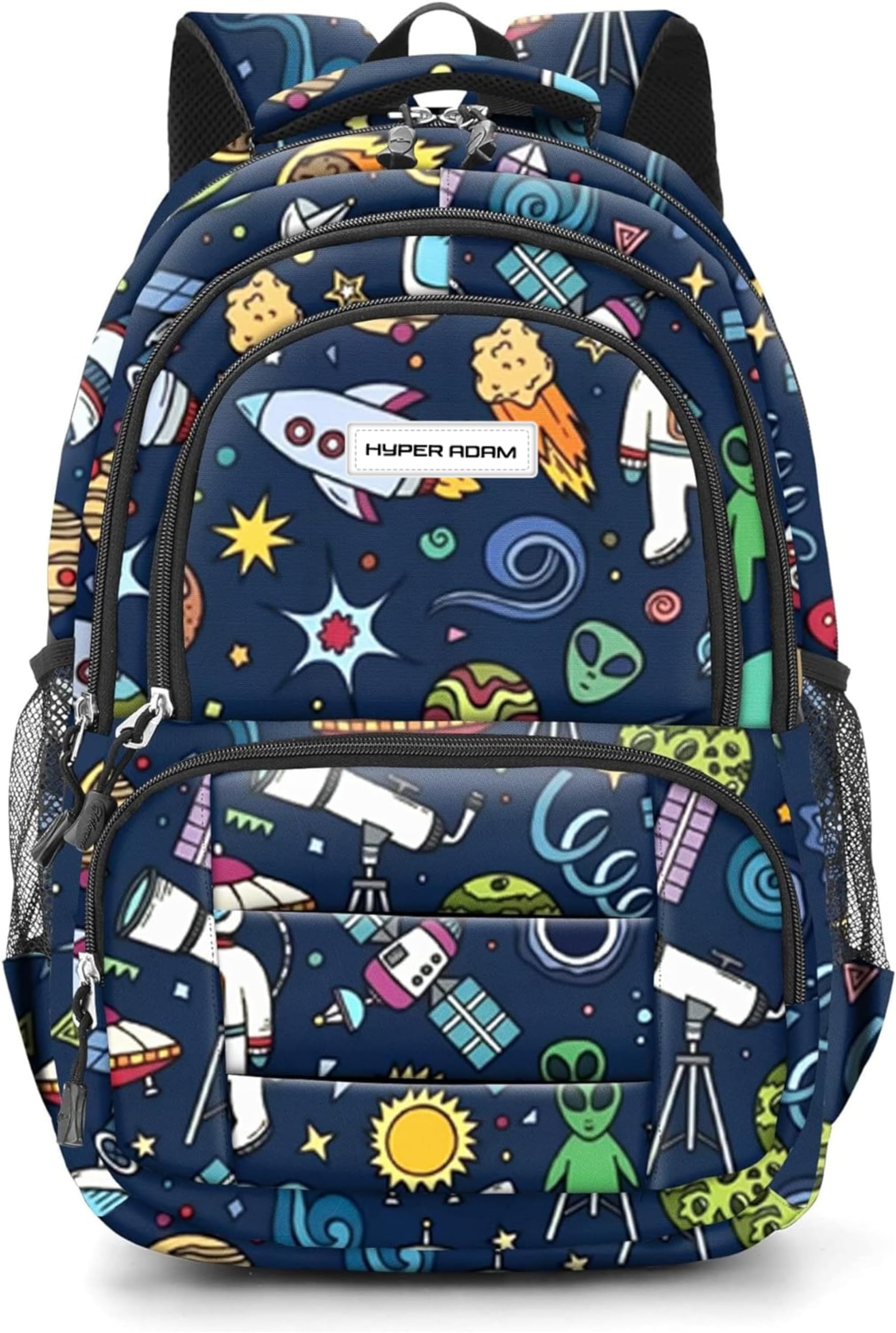 Hyper Adam School Bag College Back Pack Space Theme Travel Backpacks for Office Tution Hiking Multipurpose Daypack Bag for Boys & Girls HA-114