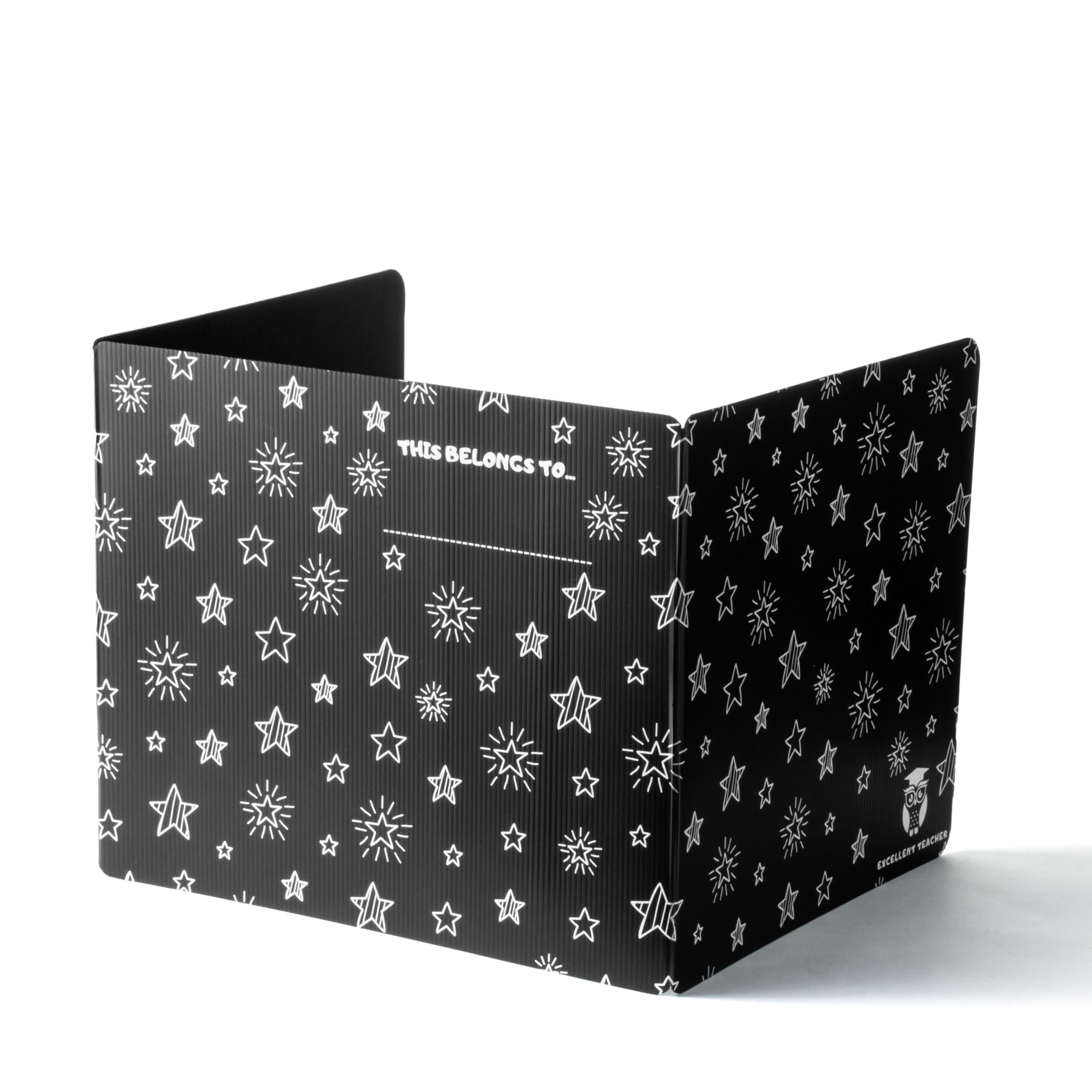 Plastic Desk Partitions 16-Pack Study Carrel Desk Dividers - Tri-Fold Privacy Shields For Classroom, Testing & Focus Desk Dividers For Students - View #5