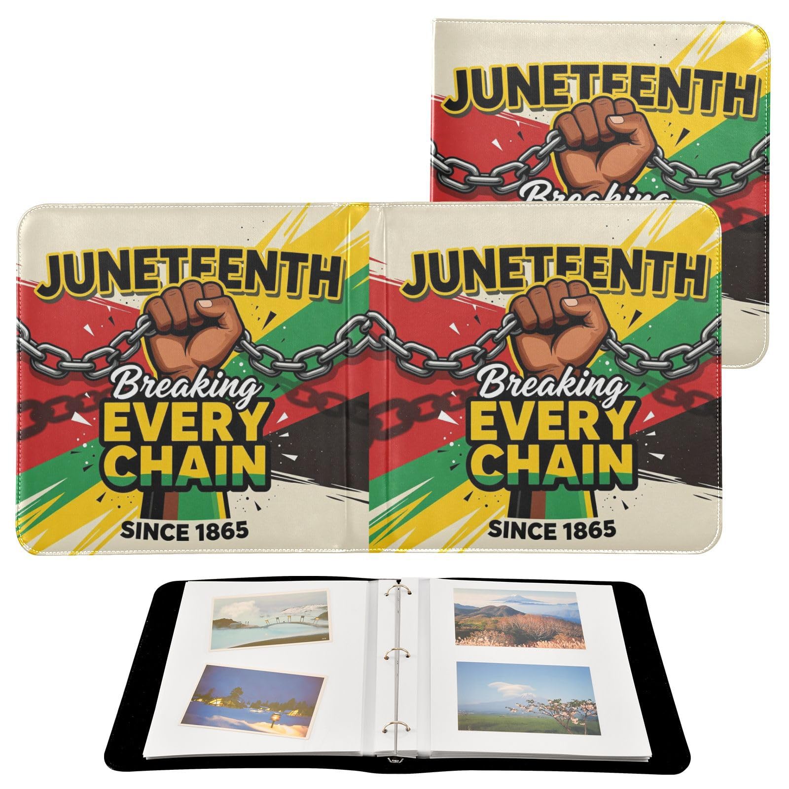 Juneteenth Freedom fotoksiążka ze skóry PU