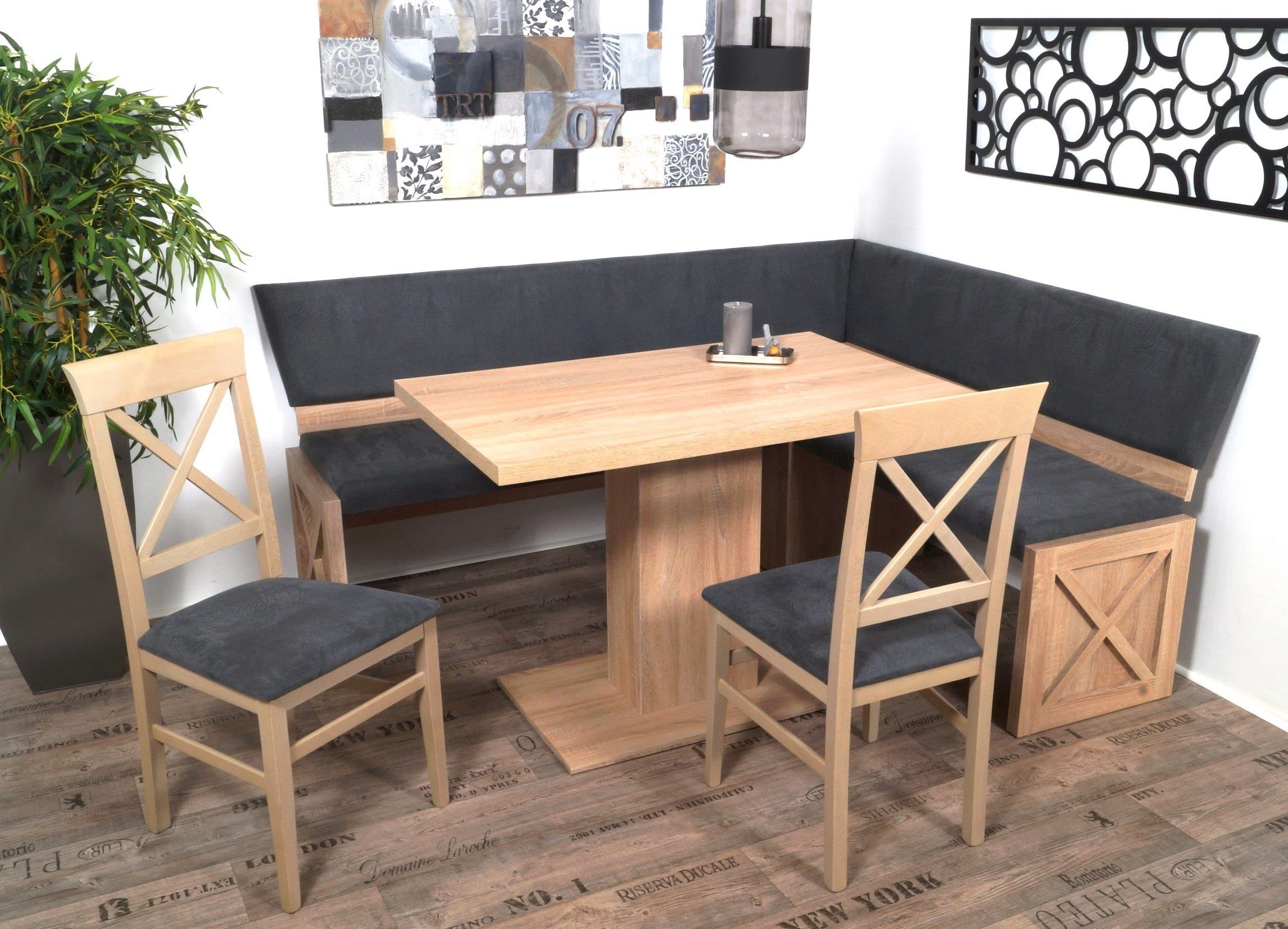 Mankato Eckbankgruppe, Holzwerkstoff, Sonoma, ca. L 180 x B 150 x H 87 cm