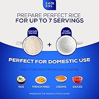 Vista 5 de Universal (Tamaño Pequeño) Caldero 7 Tazas - 2.4 QT / 2.3 L, Olla de Aluminio Inoxidable, Distribución de Calor Uniforme y Cocina Rápida, Olla