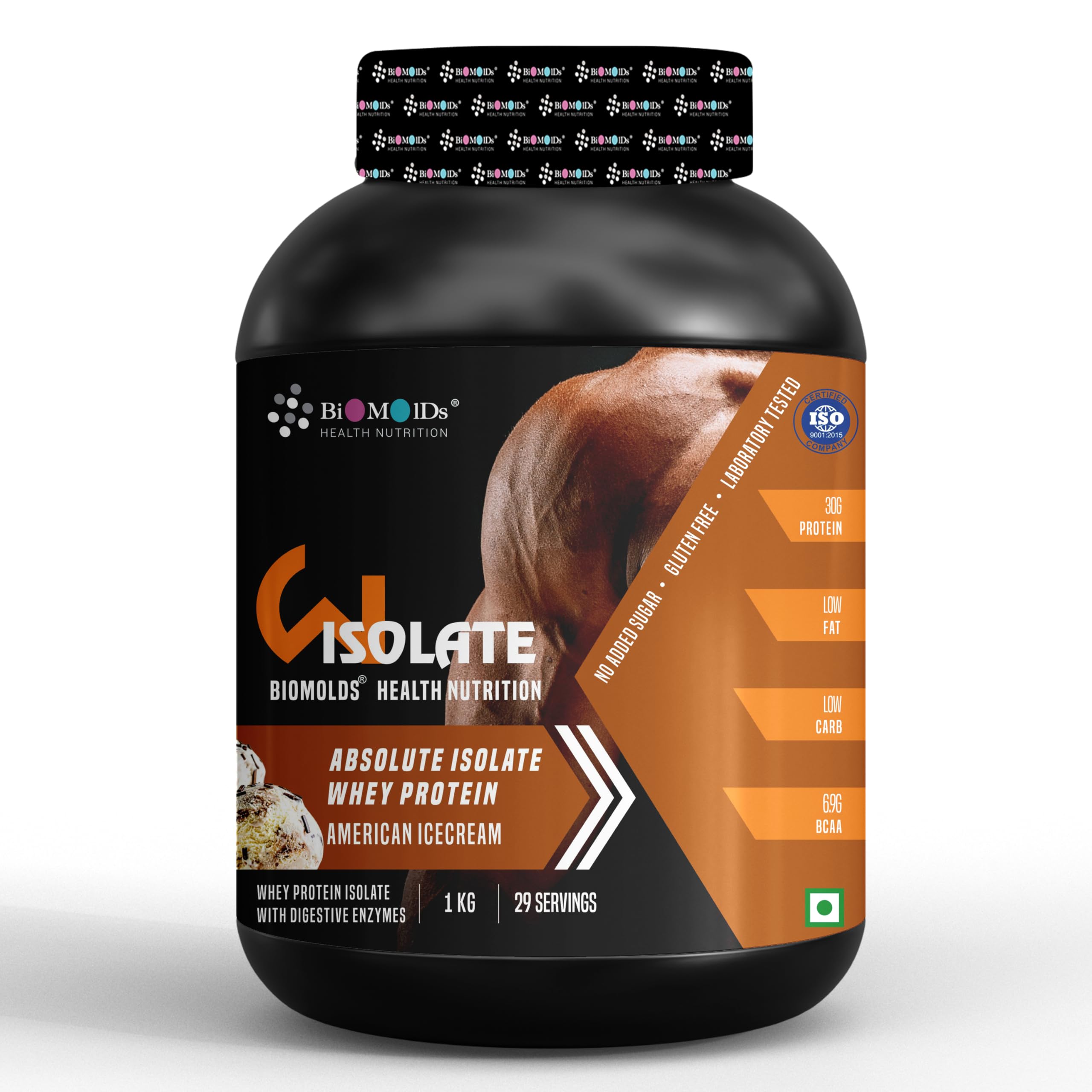 Absolute Isolate Whey Protein Health Nutrition| GMP Certified | Low Carbs & Low Fat| 30g Protein | 6.7g BCAA | Build Lean & Ripped Muscles | For Adult…