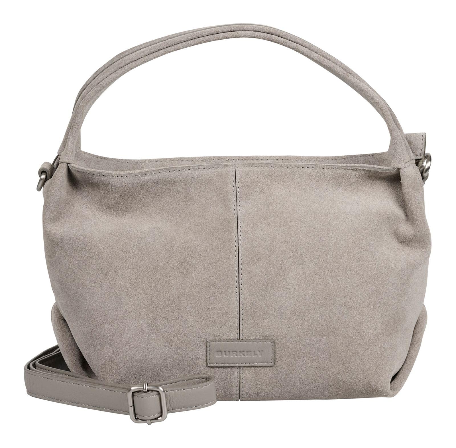 Burkely Cuero bolso de hombro Vienna Handbag Grey marrón topo
