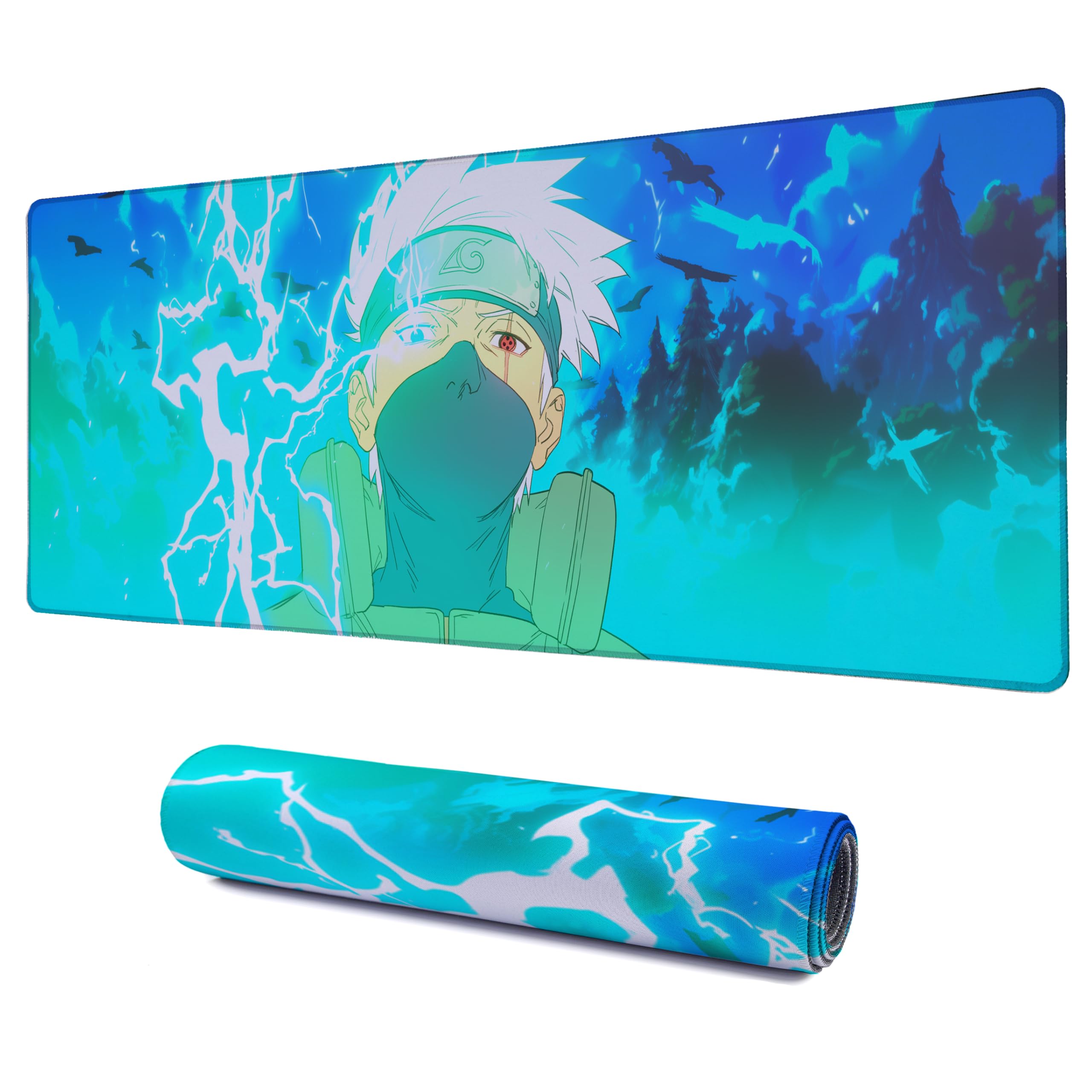 Anime Inspired Deskpad XXL 36x14 Inch Anti-Fray Edges Non-Slip Waterproof Prints HD Art Gaming Mouse Pad Smooth Surface Office Home 3mm Desk Mat Anime Merchandise (Lightning Cutter) (B0DHYGKSZB) Amazon Price History, Amazon Price Tracker